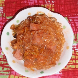 海藻麺のケチャップ炒め